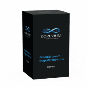 Estradiol cream and progesterone capsule for women's hormone balance
